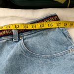 Faded Glory 90s vintage VTG plus size High-waisted light blue denim jean  shorts frayed hem aztec waist Size 18, fits true to size-measurement in pics Photo 4