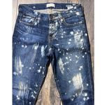 Big star  Nova Denim Hydra Bleach Splatter Jeans SZ 27 Dark Wash Skinny Cigarette Photo 4