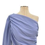 Amanda Uprichard Beckham Top Blouse One Shoulder Ruched Lavender Blue Size Large Photo 2
