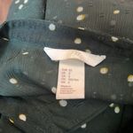 H&M green ruffle shear long sleeve button up shirt | 2 Photo 4