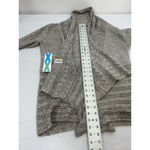 Karen Scott Womans  Small Tan Open Knit Open Front Cardigan Sweater Photo 5