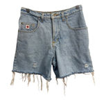 Rockies Relaxed High Rise Denim Cutoff Shorts Distressed Light Wash Size 3 Photo 0