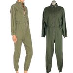 RTA Halima Utility Front Zip One Piece Jumpsuit Tomboy Green Size S Photo 3
