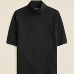 J.Crew  Stretch cotton-blend mockneck elbow-sleeve T-shirt Photo 0