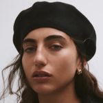 H&M  One Size Women's Charcoal Wool Stretch Fitted Beret Hat Photo 0