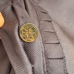 Tory Burch  Silk Navy and Cream Geometric Print Sleeveless Midi Dress Size 6 Photo 4