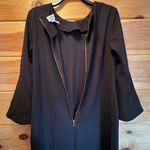 Carmen Marc Valvo  Elegant Black Dress with Flared Sleeves size 6. NWOT Photo 6