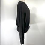 Nation LTD Los Angeles Satin Long Sleeve Crewneck Top Black Photo 1