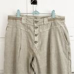 Sundance  Quinn Bohemian Linen Blend Slouchy Pants Button Fly Size 12 Petite Photo 6