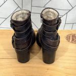 FREEBIRD by Steven ESTES Boots Short Booties Buckle Brown Leather Womens Size 8 Photo 3