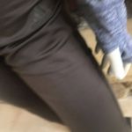 Layer 8 Cropped Long Sleeve Blue Gray Space Dye Top Women's Size Medium Photo 4