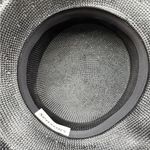 Vintage Feather Trim Statement Hat, Dramatic Black and White Church Derby EUC Photo 6