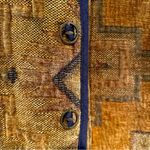 Nino Wong Vintage 80s Velour Jacket Women's‎ Medium Tan Purple Trim Boho Western Brown Photo 2