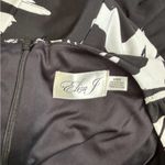 Eliza J  Black White Abstract Faux Wrap Jumpsuit Sleeveless Wide Leg Size Small Photo 9