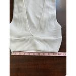 Aritzia Babaton Sculpt Knit Teal Crop Top Deep V-Neck Size Small Photo 4