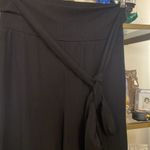 Reformation  Kassia Black Tie Waist Ribbed Pants high waisted Photo 5