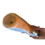 IRIDESCENT Silver Metallic Platform Heels Boots Size US 6 Photo 5