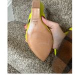 Schutz  Soraya Wedge Sandal Neon Yellow Size 6 Leather Sole Photo 9