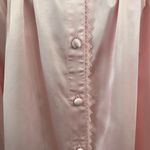 Vintage Pink Satin Button Down Pajama Shirt Photo 3