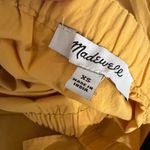 Madewell Tiered Ruffled Cotton Mustard Yellow Mini Dress Sz XS Photo 6