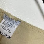 Transit Par Such Italy Long Sleeve Linen Top Yellow Dolman Rib Crop Tie Size 1 Size M Photo 6