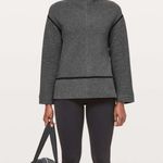 Lululemon On Repeat Mock Neck Sweatshirt Heathered Core Dark Grey Size 2 Photo 1