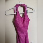 Scala Vintage Y2K  Silk Beaded Formal Prom Gown Sz XS in Pink‎ Open Low Back Photo 3