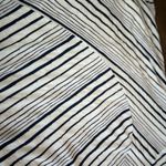 Maeve Anthropologie  Abstract Stripe Dress navy and white - Small Photo 10