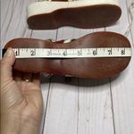 Vintage 60's Leather Clog Shoes Mules sz 35 5 wedge heel White Red costume Photo 5