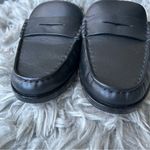 Paige Emmett black leather slip on loafer mules women’s shoe size 8 Photo 7