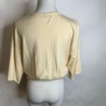 Kuhl ZARA Knit Butter Cream Twist Front Cropped Top Sz Small Photo 5