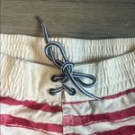 Raya Sun Athletic Shorts Red and White with Drawstring Waist Photo 2