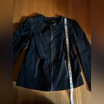 RLZ Black Suede Zipper Jacket with Detachable Sleeves, Size 10, NWT Photo 4