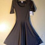 LuLaRoe NWT Fit & Flare Argyle Pleated Swift Dress Size XXS Grey Photo 0