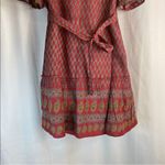 Raga Avah Floral Faux Boho Wrap Mini Dress color Wine size LARGE BRAND New Photo 14