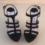 Miu Miu women’s black suede caged T-strap platform sandal size IT 36.5 US 6.5 Photo 1