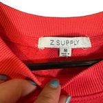 Z Supply Coral Red Evereve French Terry Tee 100% Cotton Sweatshirt Women Sz M Photo 3