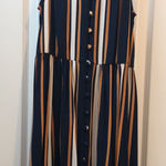 Roxy Navy Orange White dress Blue Size M Photo 0