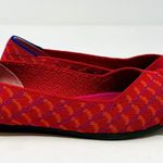 Rothy's The Point Pomegranate Grid Size 6 Slip On Ballet Flats Pink Orange Photo 3