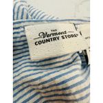 Vermont Country Store Midi Dress Size 2X Striped Button Front Pockets Seersucker Blue Photo 4