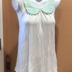 Kenar  white collared sleeveless top Photo 1