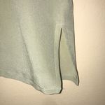 VTG Lands’ End Women’s Silk Light Sage Green Pocket Short Sleeve Button Photo 3