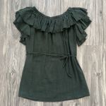 Revolve Sir The Label  Chessa Strapless Ruffle Mini Dress Green Size US 4 Photo 0