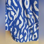 Zenergy Chicos Blue White Abstract Animal Print Zip Up Athletic Jacket 3 XL 16 Photo 2