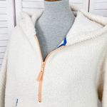 Wild Fable  Faux Sherpa Half Zip Pullover Hoodie Anorak Jacket Cream Small Photo 5