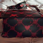 Steve Madden  Bleeding Hearts Bevelyn Satchel Purse Red & Black Photo 3