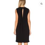 Vince ‎ Sleeveless Crepe Shift Mini Dress Women 2 Black Workwear Silk Lined Photo 4