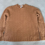Vintage Gap Factory Wool Cable Knit Sweater Womens XL Brown Tan Y2K 2005 Stretch Photo 0