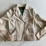 Corral  Studded Embellished Leather Moto Biker Jacket‎ Western Chic Photo 0