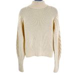 Caroline Constas Chunky Knit Bishop Puffed Sleeve Turtleneck Sweater Large Photo 77